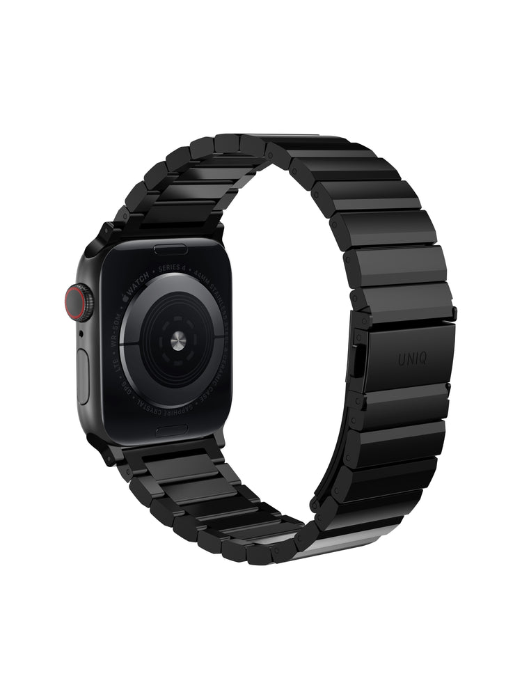 Uniq | Strova satain black stainless steel watch band - Apple Series | STRVMBLK