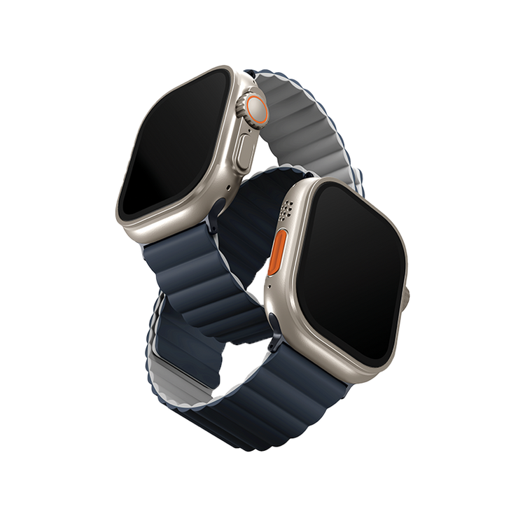 Uniq | Revix reversible storm blue and chalk grey watch band - Apple Series | REVSBLUCGRY