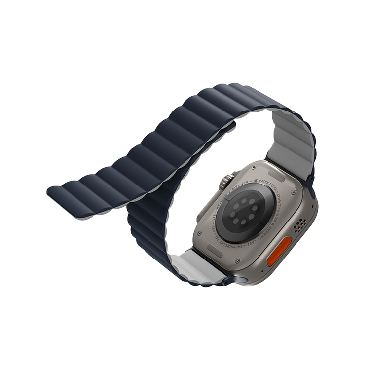 Uniq | Revix reversible storm blue and chalk grey watch band - Apple Series | REVSBLUCGRY