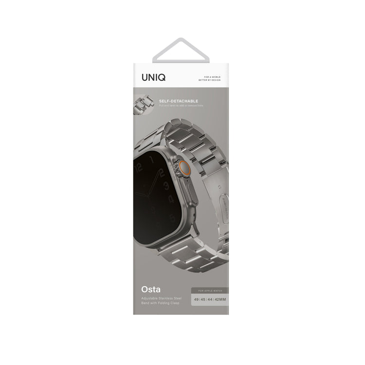 Uniq | Osta silver stainless steel watch band - Apple Series | OSTASIL