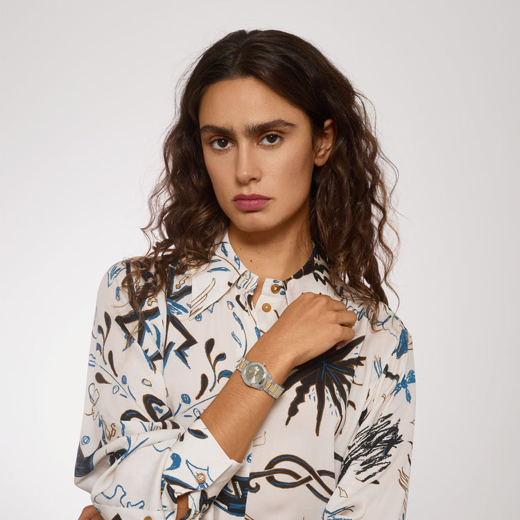 Vivienne Westwood | Fenchurch silver grey 28 mm dial two tone | VV292GYSG