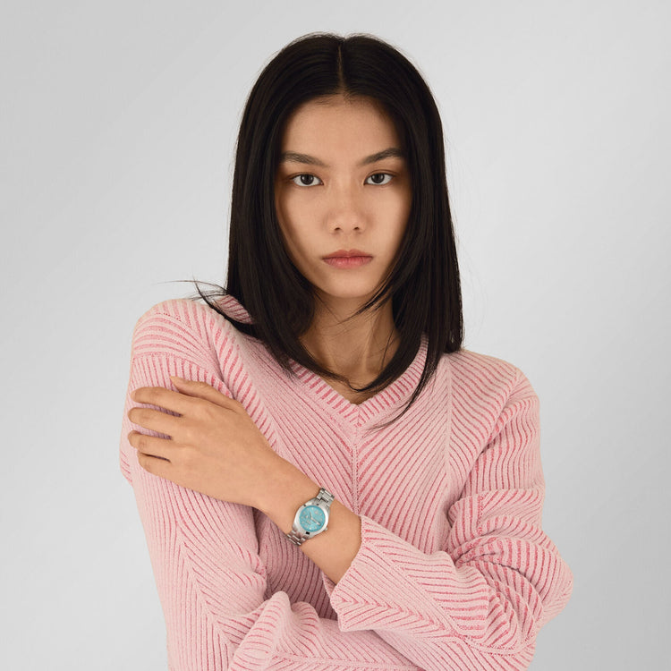 Vivienne Westwood | Fenchurch turquoise 28mm dial silver link | VV292TQSL