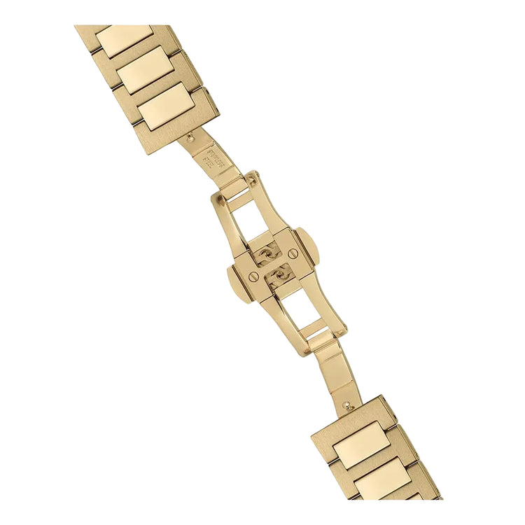 Gold bracelet on a white background
