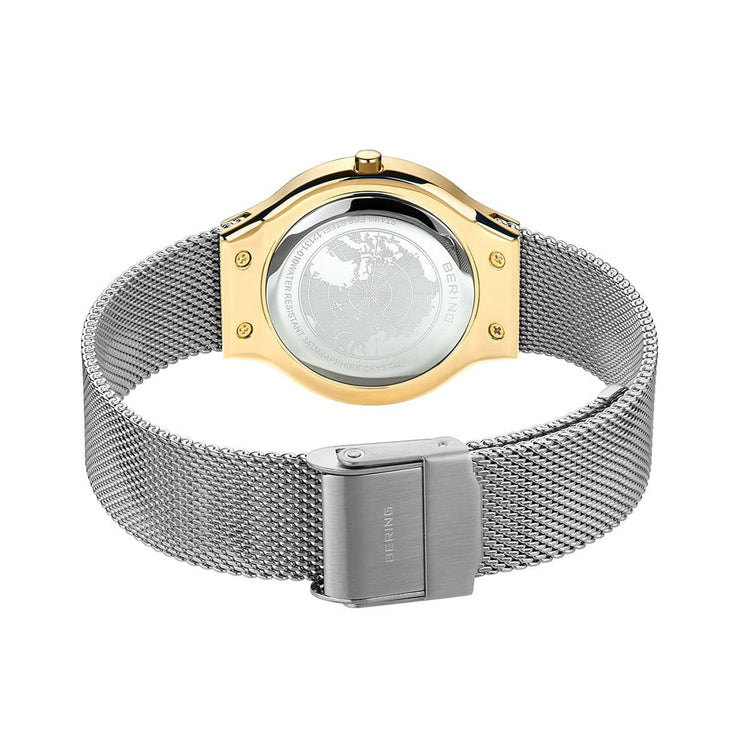 Bering | Classic gift set gold and white 31mm dial with matching bracelet | 12131-010-190-GWP1