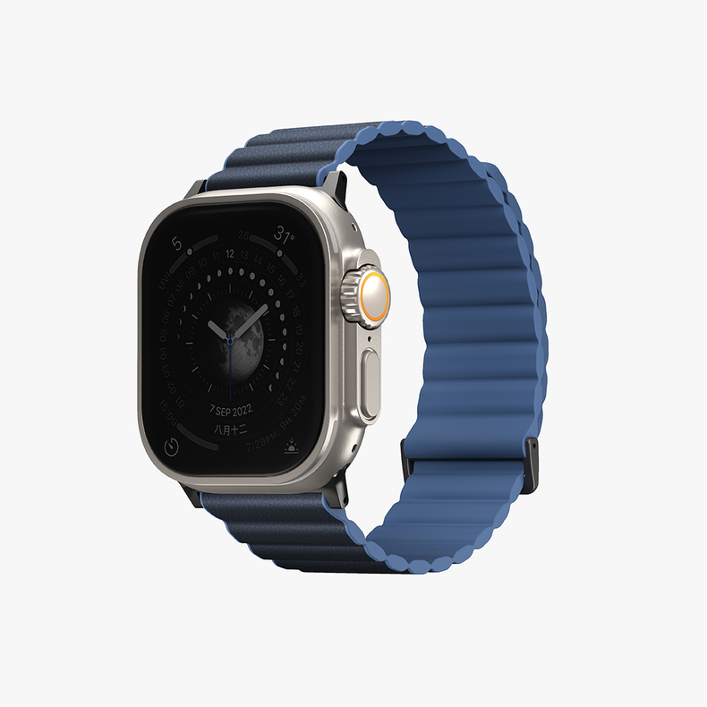 Uniq | Revix Premium edition reversible prussian and mist blue watch band - Apple Series | REVPPRUMBLU
