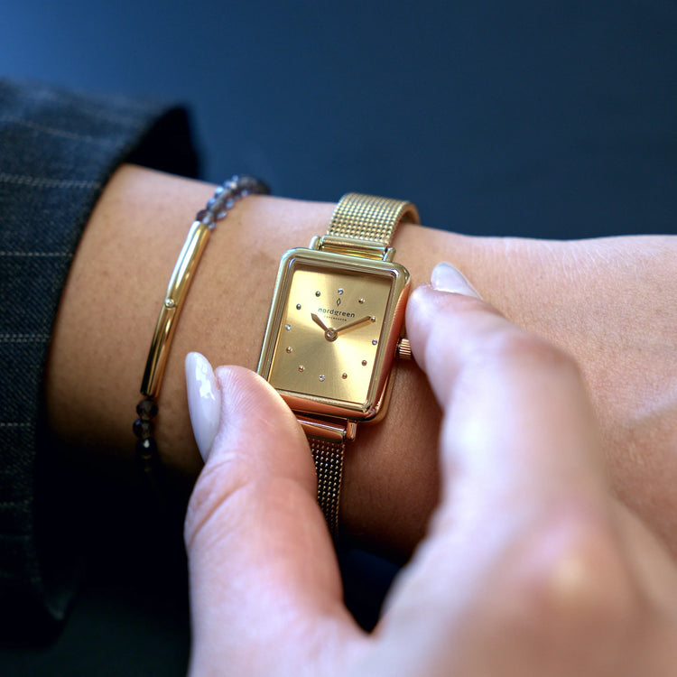 Nordgreen | Allure gold 20mm dial gold mesh | AL20GOMEGOCS