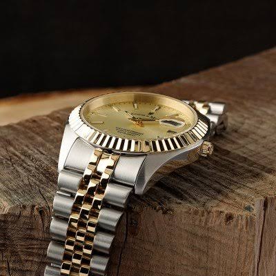 Jacques Du Manoir | Inspiration Business gold 40mm dial two tone bracelet | JWN01704
