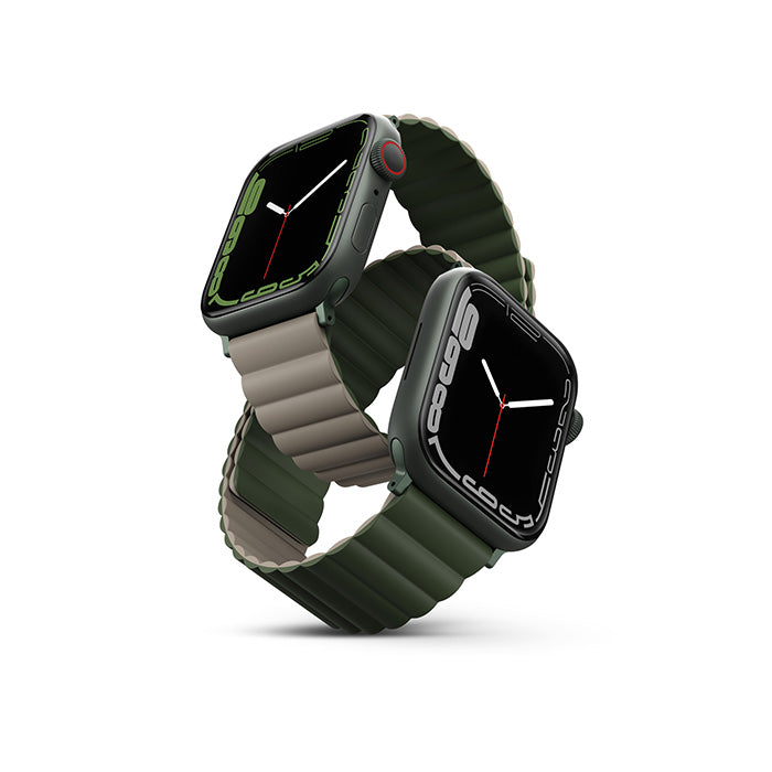 Uniq | Revix reversible green and taupe watch band - Apple Series | REVGRNTPE