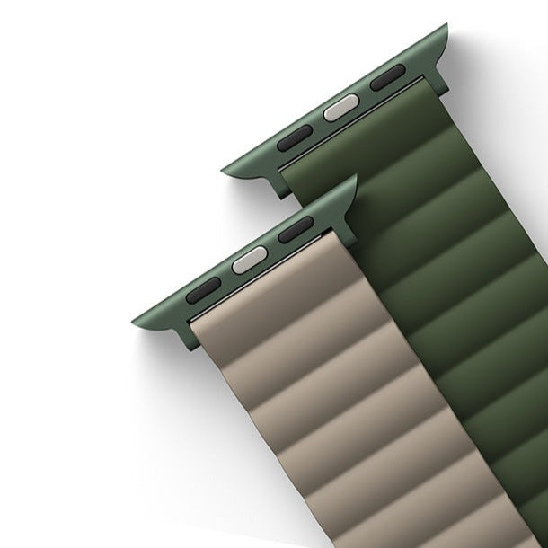 Uniq | Revix reversible green and taupe watch band - Apple Series | REVGRNTPE