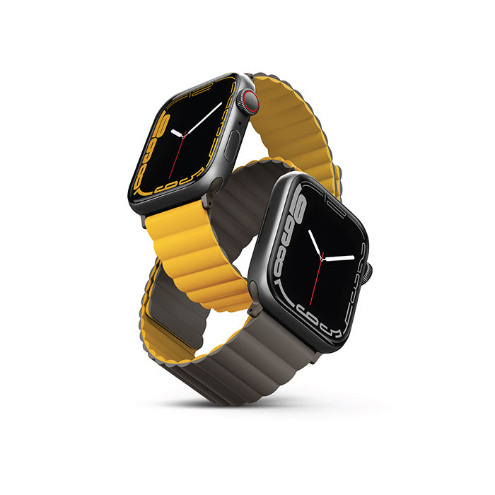 Uniq | Revix reversible mustard and khaki watch band - Apple Series | REVMUSKAK