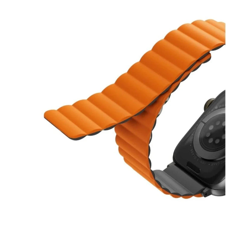 Uniq | Revix reversible grey and orange watch band - Apple Series | REVGRYORG
