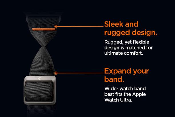 Spigen | Lite Ultra Fit Black watch band - Apple Series | AMP05983