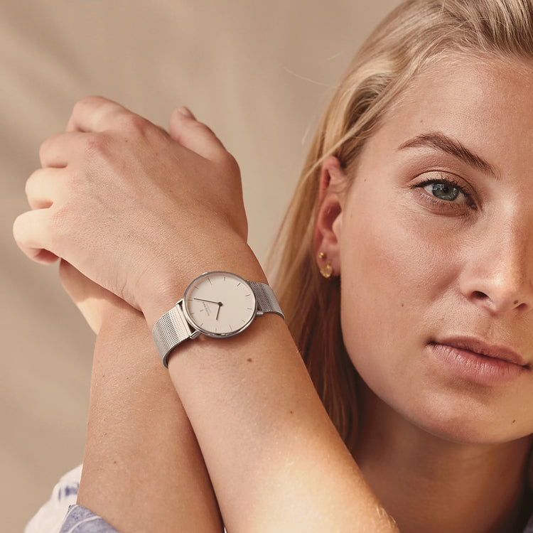 Nordgreen | Native 28mm white dial silver mesh | NR28SIMESIXX