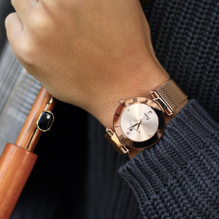 Jacques Du Manoir | Coupole Rose Gold Mesh 26mm dial | RCM.51