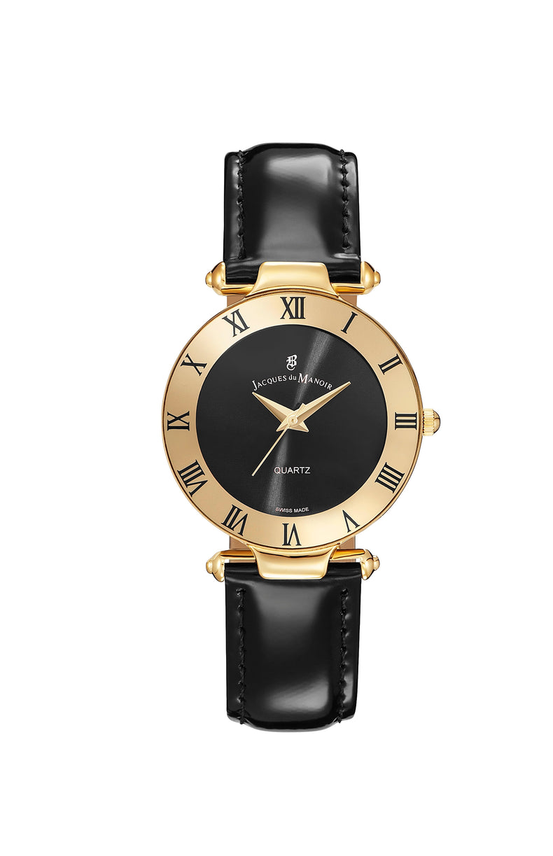 Jacques Du Manoir | Coupole Classic Gold Bezel Black 33mm dial | RCJ.11