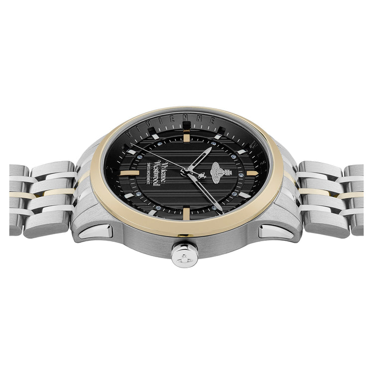 Vivienne Westwood | East End black 41mm dial silver and gold | VV262BKSG