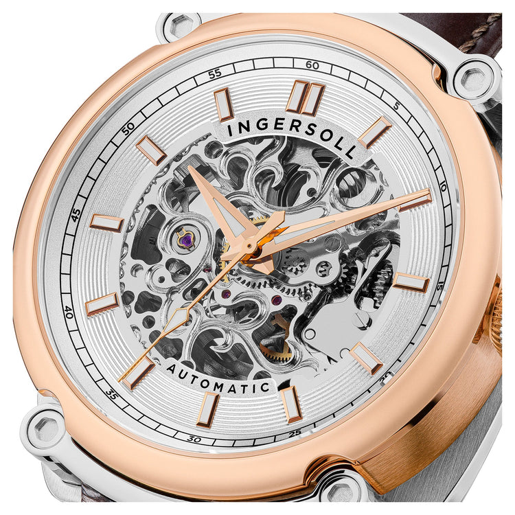 Ingersoll | Michigan rose gold brown leather 45mm dial | I13302