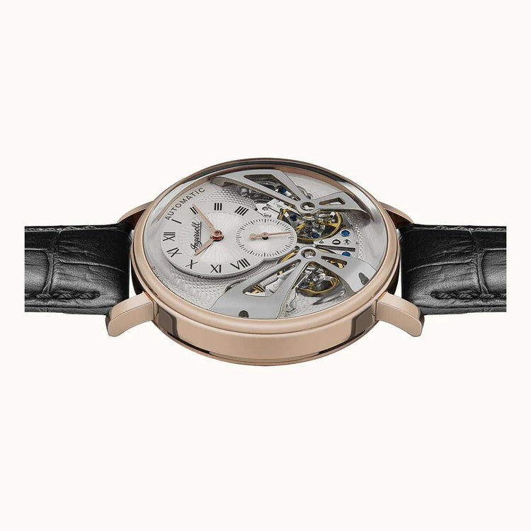 Ingersoll | Tennessee dual rotor 45.5mm light grey dial and black leather| I13101