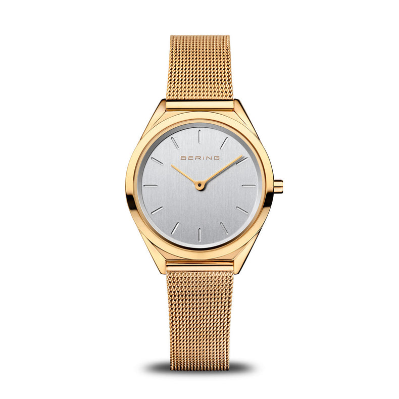 Bering | Ultra slim polished gold 31mm dial | 17031-334