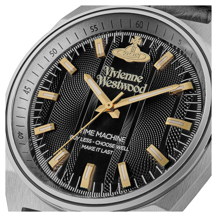 Vivienne Westwood | Sydenham black leather 40mm dial | VV251BKBK