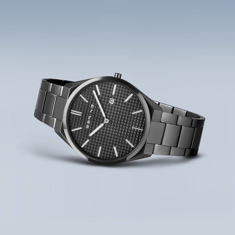 Bering | Ultra Slim grey 40mm dial and stainless steel links | 17240-777