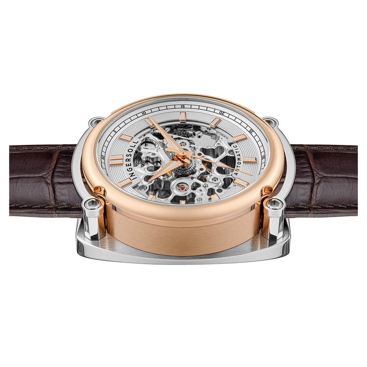 Ingersoll | Michigan rose gold brown leather 45mm dial | I13302