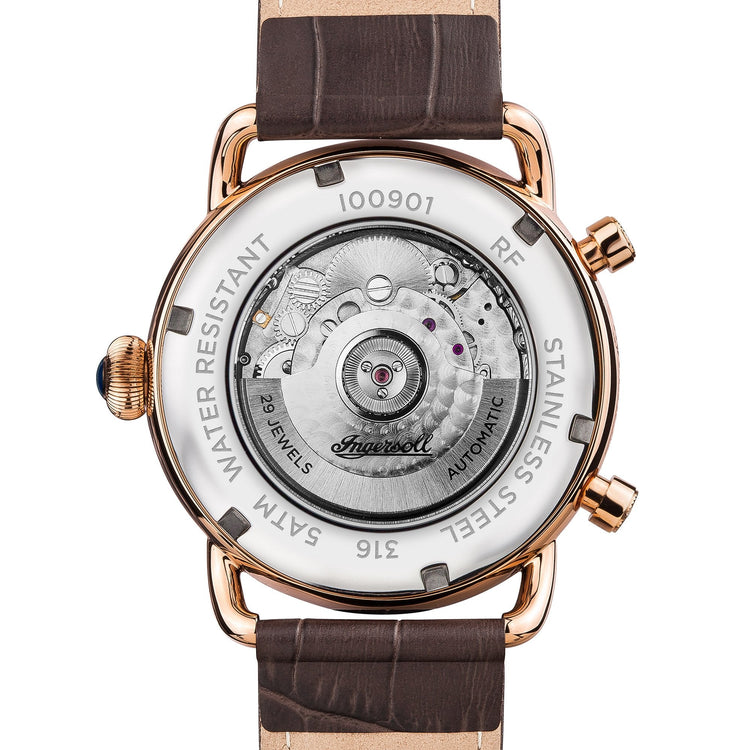 Ingersoll | New England automatic brown leather 44mm dial | I00901