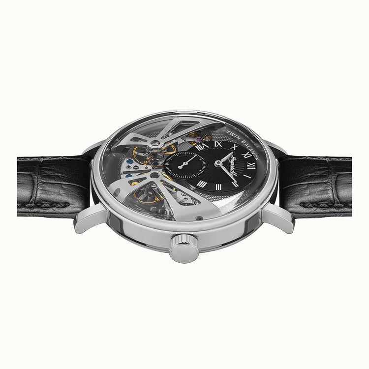 Ingersoll | Tennessee dual rotor 45.5mm grey dial and black leather | I13103