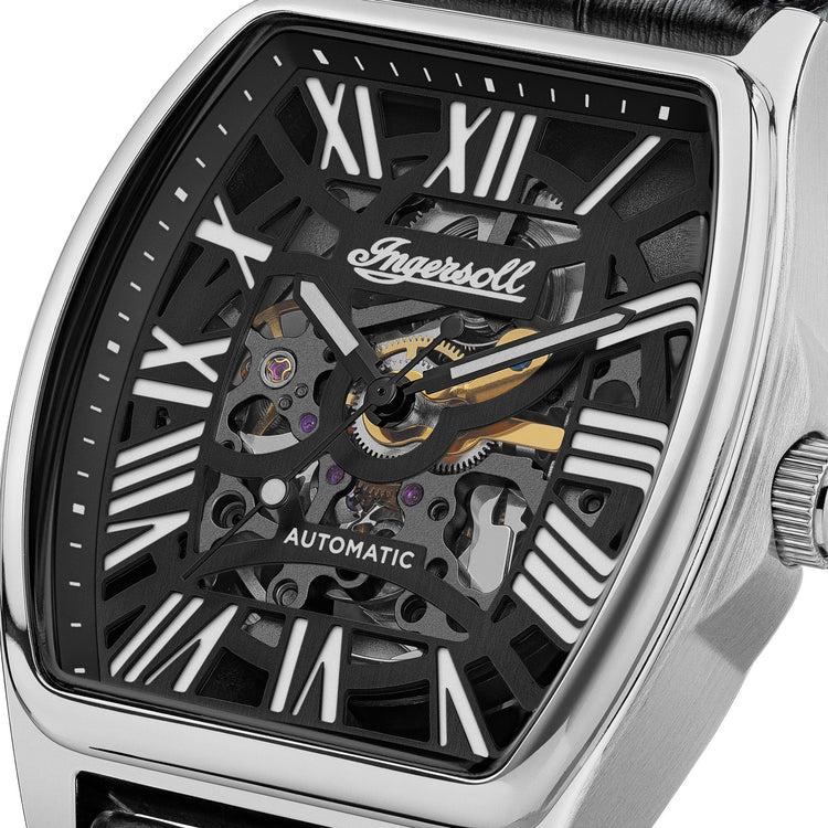 Ingersoll | California automatic black 39mm dial black leather | I14202