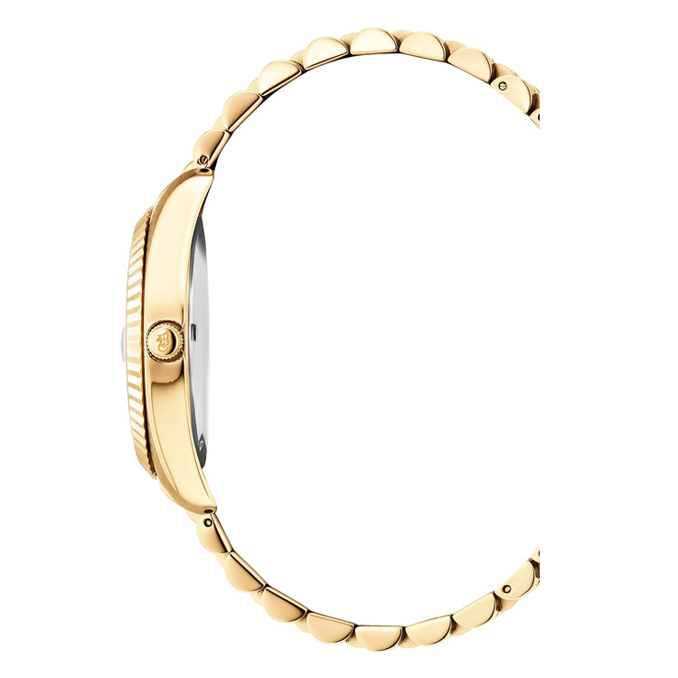 Jacques Du Manoir | Inspiration Business white 40mm dial gold bracelet | JWN01706
