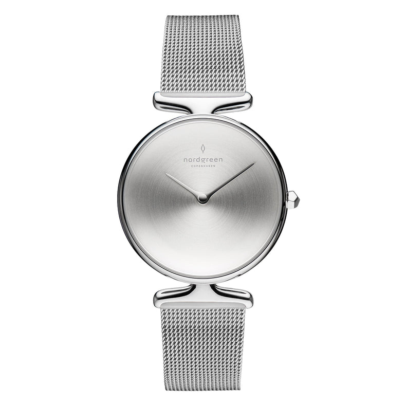 Nordgreen | Unika silver 28mm dial mesh | UN28SIMESIBM