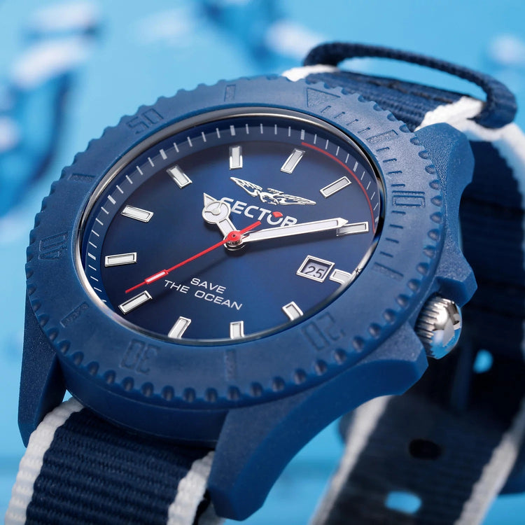 Sector | Save the ocean blue nato fabric | R3251539001
