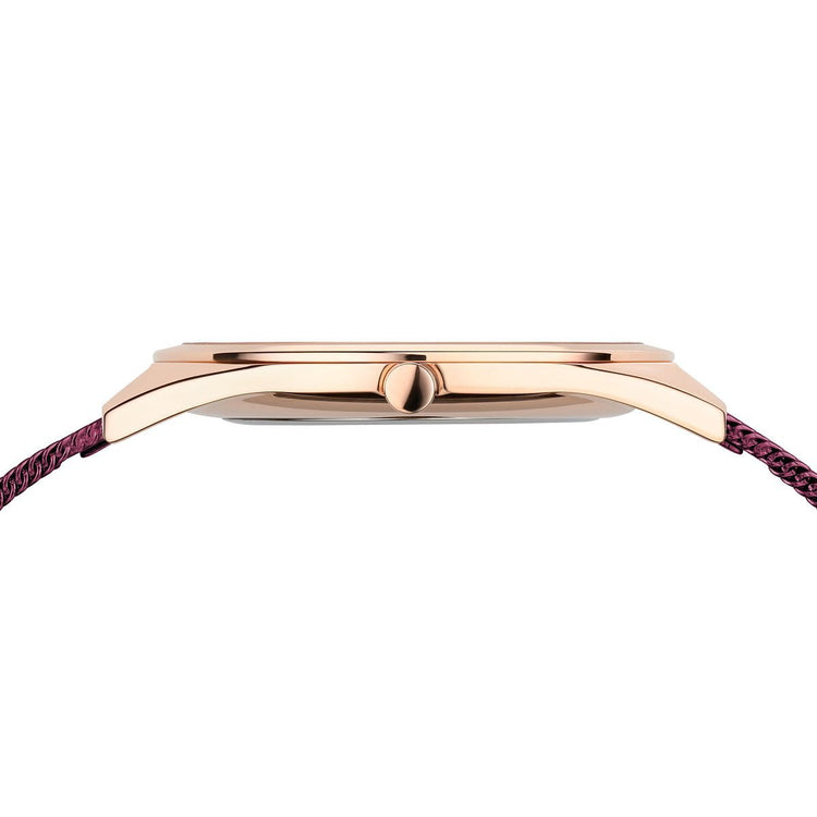 Bering | Ultra slim purple rose gold 31mm dial purple mesh | 17031-969
