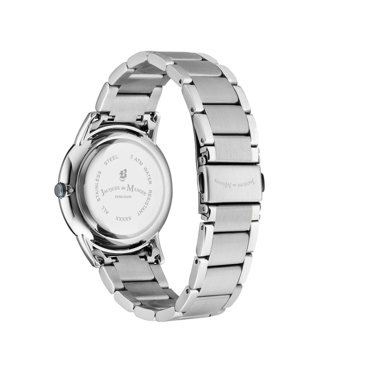 JDM Military | Bravo II grey 39mm dial silver link | JDM-WG007-04