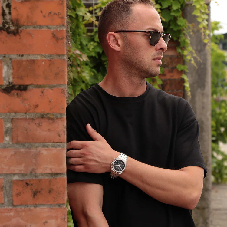 Sector | 960 Chronograph black dial silver stainless steel | R3273628002