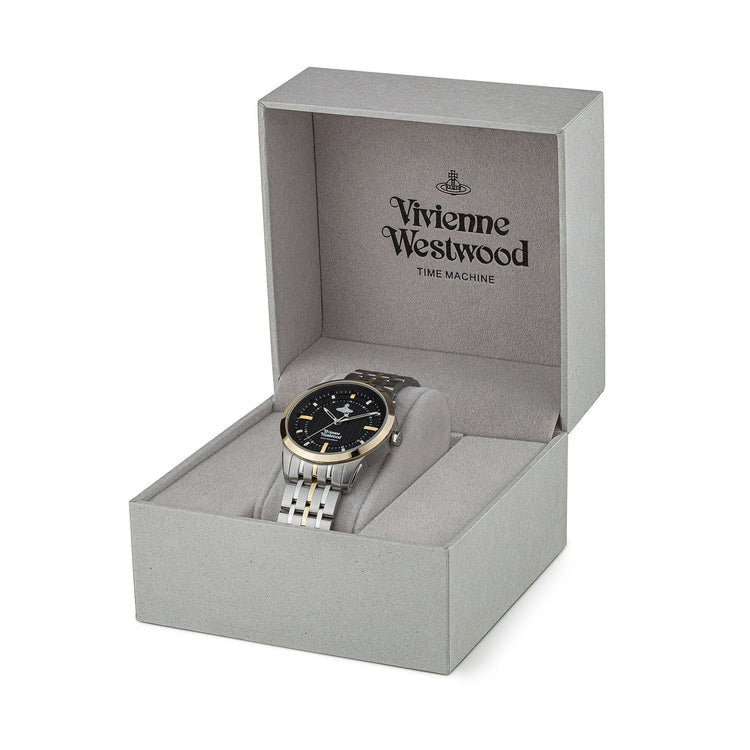 Vivienne Westwood | East End black 41mm dial silver and gold | VV262BKSG