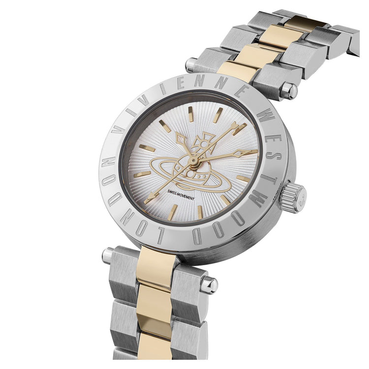 Vivienne Westwood | Westbourne Orb two tone silver 28mm dial | VV092SLSG