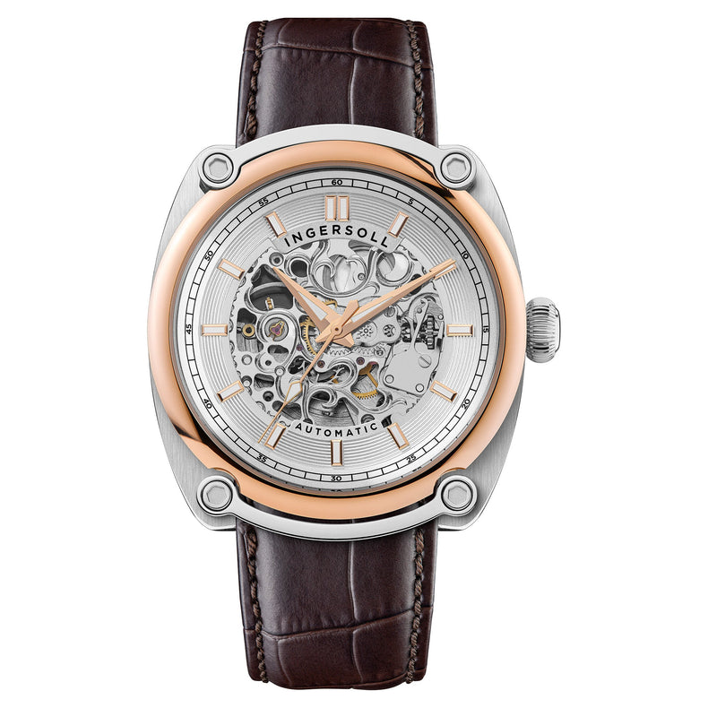 Ingersoll | Michigan rose gold brown leather 45mm dial | I13302