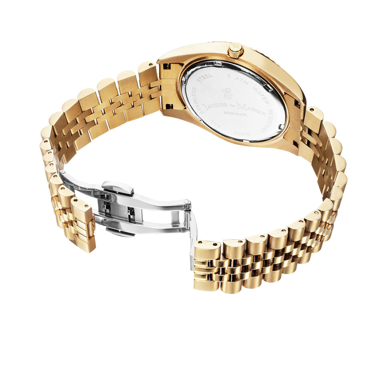 Jacques Du Manoir | Inspiration Business white 40mm dial gold bracelet | JWN01706