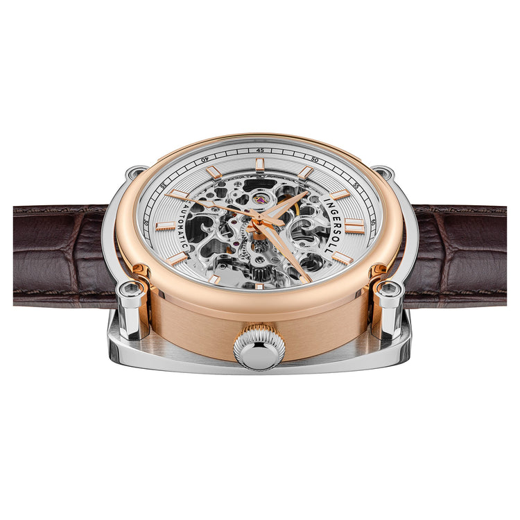 Ingersoll | Michigan rose gold brown leather 45mm dial | I13302