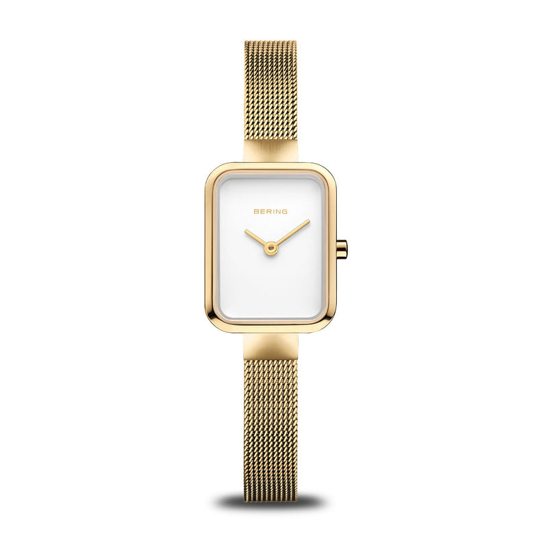 Bering | Classic Silver brushed and polished and gold 20mm silver square dial | 14520-334