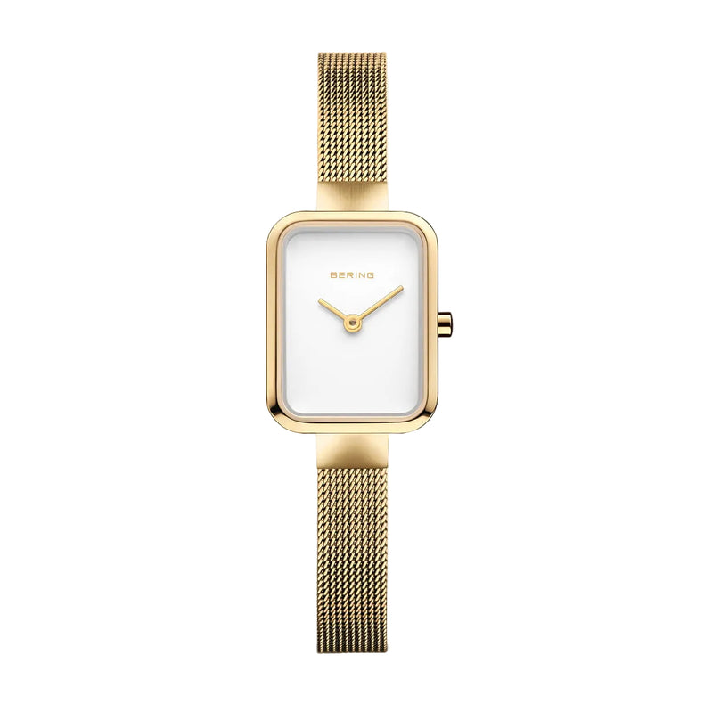 Bering | Classic Silver brushed and polished and gold 20mm silver square dial | 14520-334