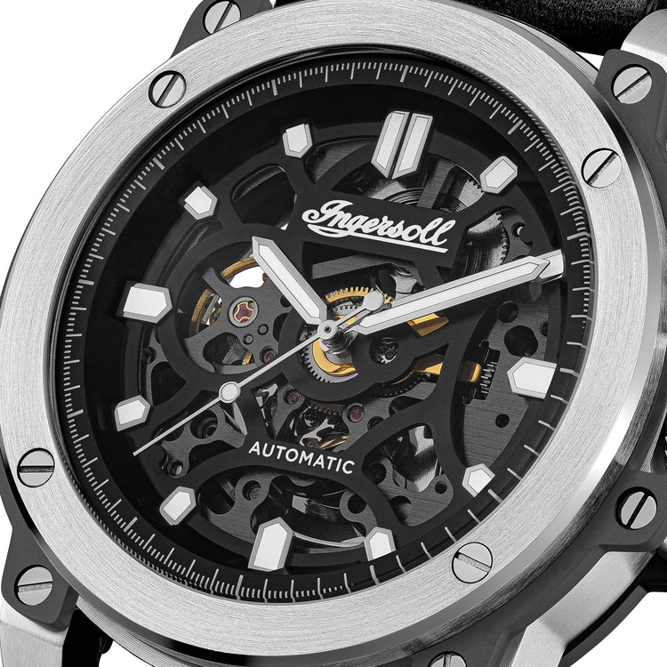 Ingersoll | Freestyle automatic 45.5mm black leather | I14401