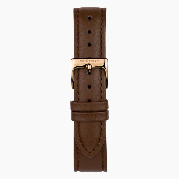 Nordgreen | Native brown leather Rose Gold 36mm dial | NR36RGLEBRXX