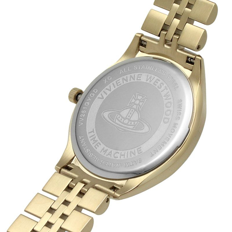 Vivienne Westwood | Camberwell gold grey 37mm dial gold link | VV261GYGD