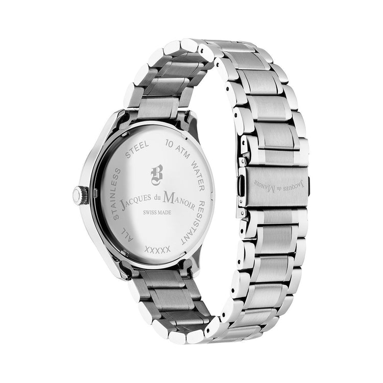 JDM Military | Alpha mission blue 42mm dial silver link | JDM-WG010-05