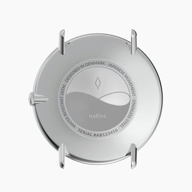 Nordgreen | Native silver 40mm black dial black leather | NR40SIRUBLBL