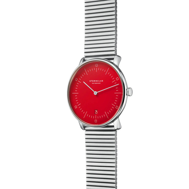 Sternglas | Naos limited edition Bauhaus II red 38mm dial | S01-NAF24-ME06