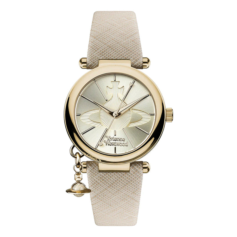 Vivienne Westwood | Orb Pop gold cream 32mm dial | VV006GDCM