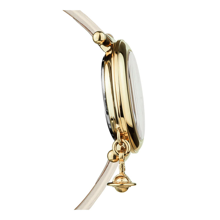 Vivienne Westwood | Orb II gold white leather 32mm dial | VV006WHWH
